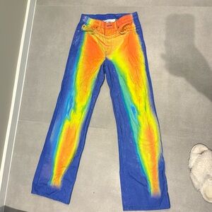 Jaded London skeleton thermal straight leg pants